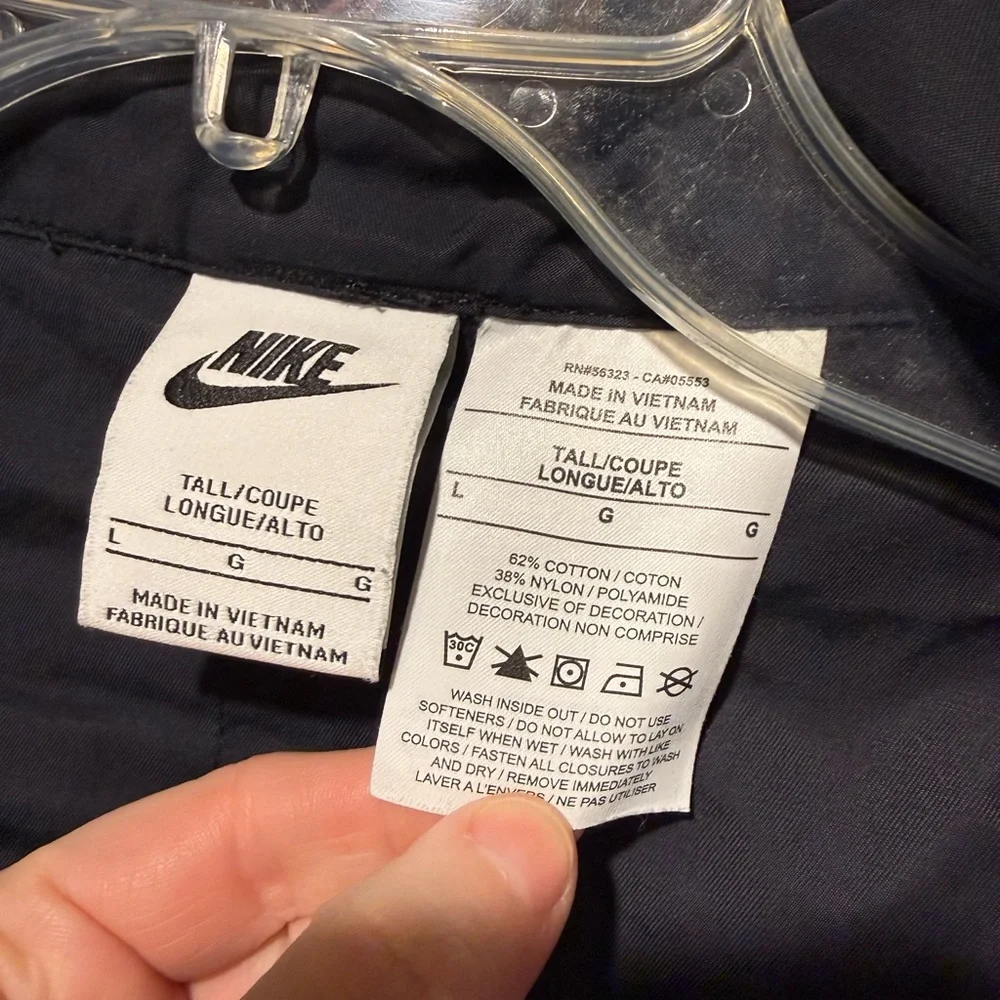Nike Sportswear M65 Woven Jacket Mens LT tall Navy Blue zip track utility train
